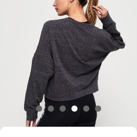 Superdry Sport Active Batwing Crop Sweatshirt Size S /M - Picture 4 of 11